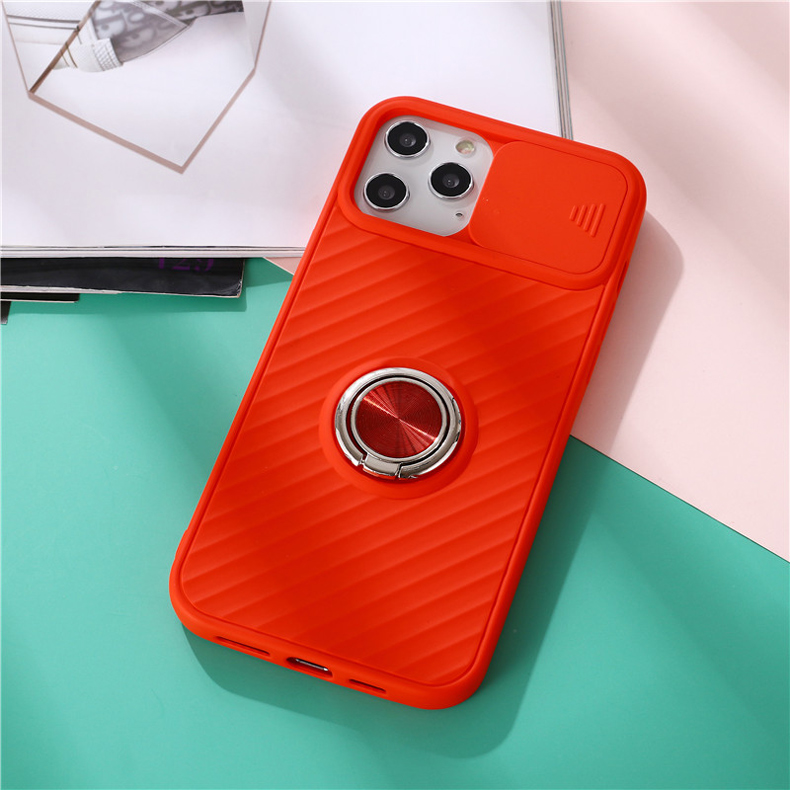 Camera Protector Ring Case for iPhone 11 Pro Max - Red