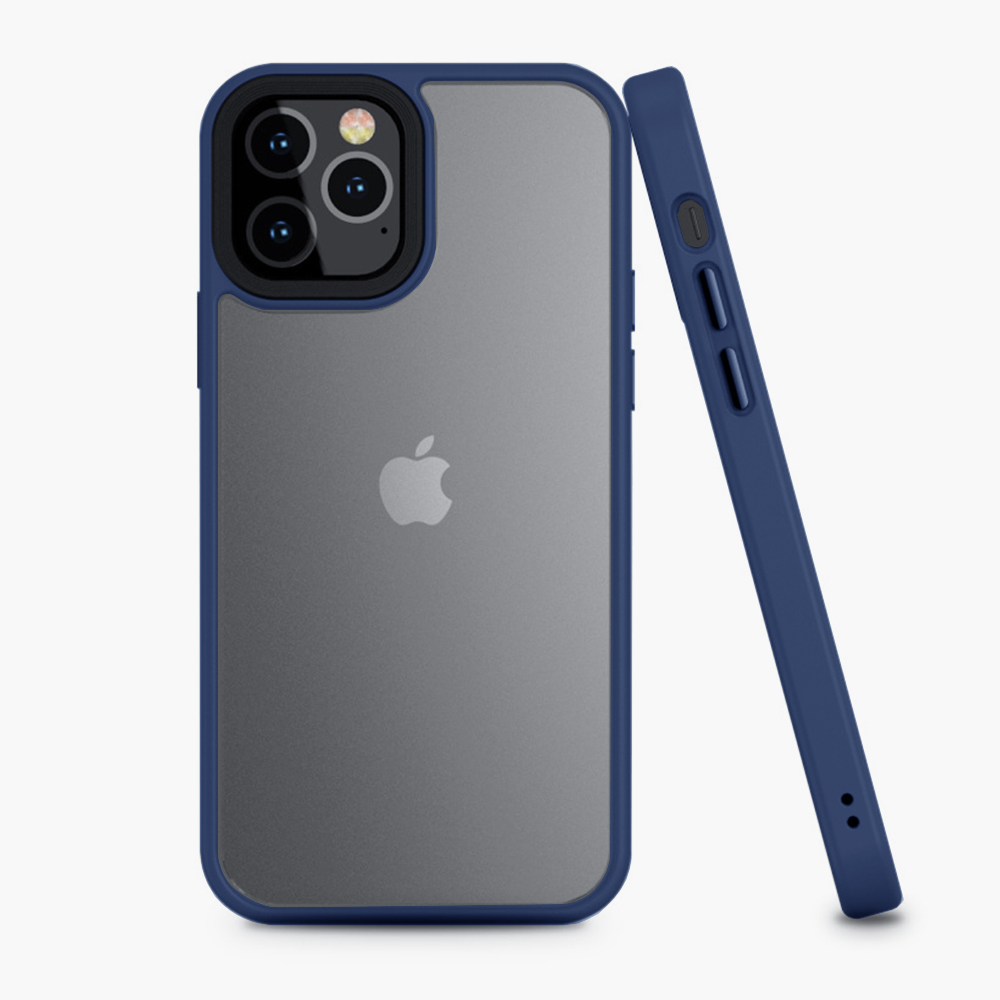 Matte Clear Color Edge Case for iPhone 12 Pro Max (6.7) - Dark Blue
