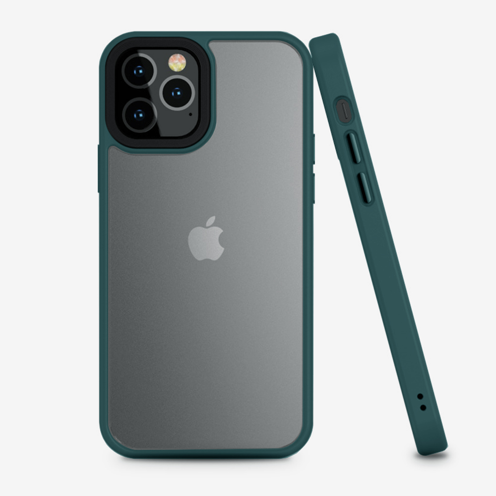 Matte Clear Color Edge Case for iPhone 12 Pro Max (6.7) - Green