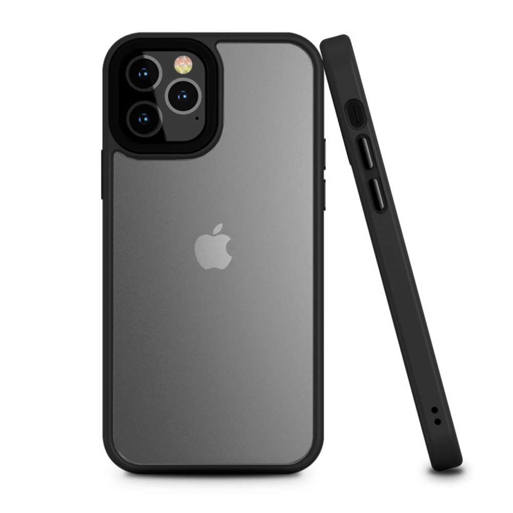 Matte Clear Color Edge Case for iPhone 11 Pro Max - Black