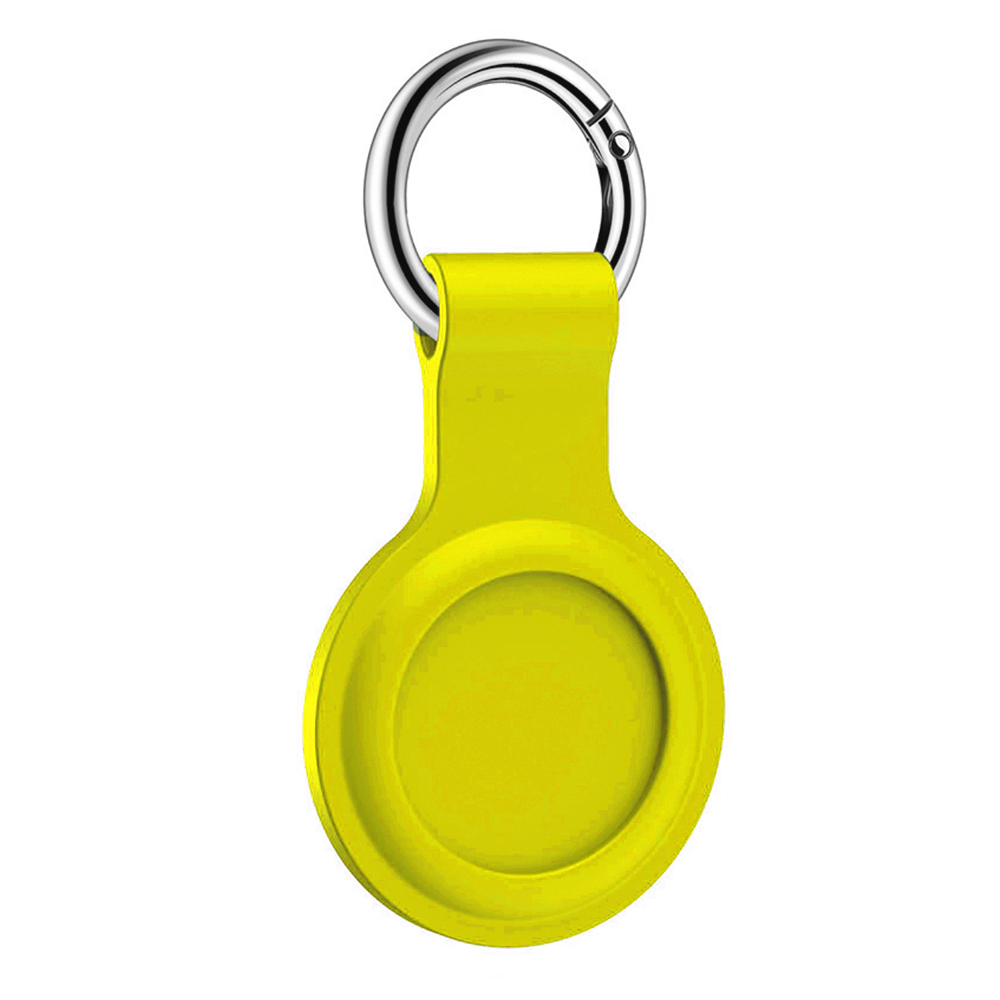 Silicon Tracker Holder Ring Key Chain - Yellow