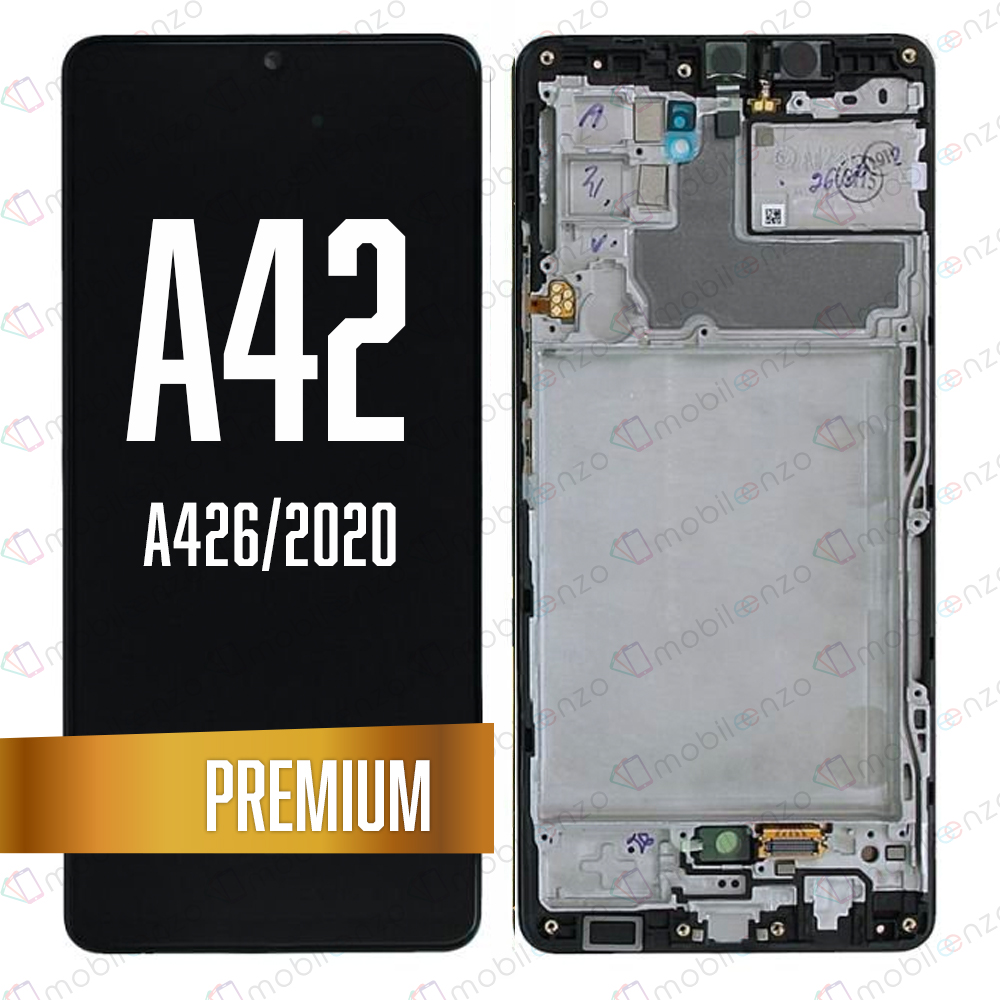 OLED Assembly with frame For Samsung Galaxy A42 5G (A426/2020) - Black (Premium)