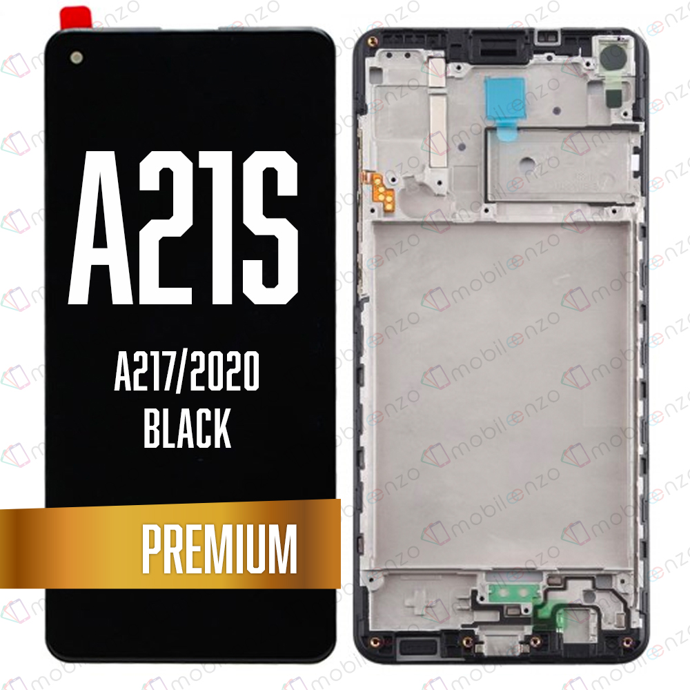 LCD Assembly For Samsung Galaxy A21S (A217/2020) with Frame - Black (Premium)