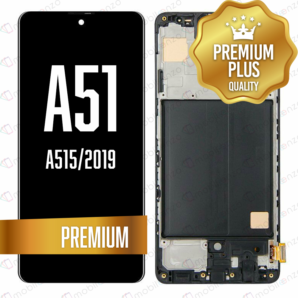 LCD Assembly for Galaxy A51 (A515/2019) with Frame - Black (Premium/Refurbished) 