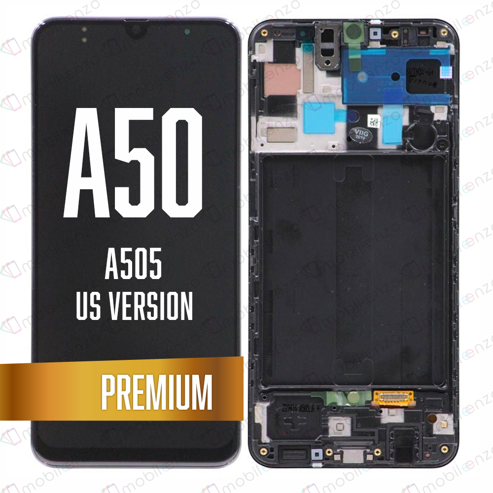 OLED Assembly For Samsung Galaxy A50 (A505U / 2019) with Frame - Black (Premium) (US Version)