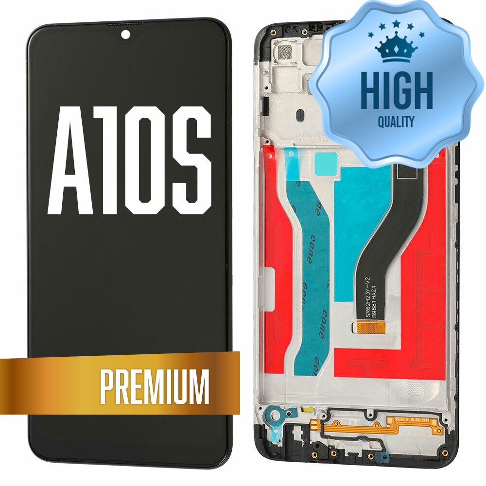 LCD Assembly For Samsung Galaxy A10s (A107 / 2019) Wıth Frame (Premıum) (All Colors)