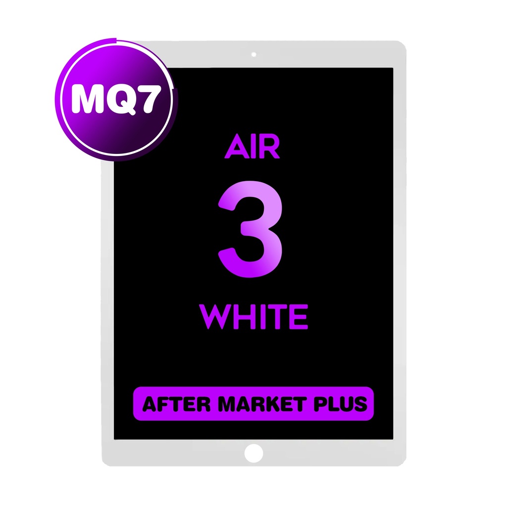 iPad Air 3 LCD Assembly (Sleep/Wake Sensor Flex Pre-Installed) (MQ7 / Aftermarket Plus) - White