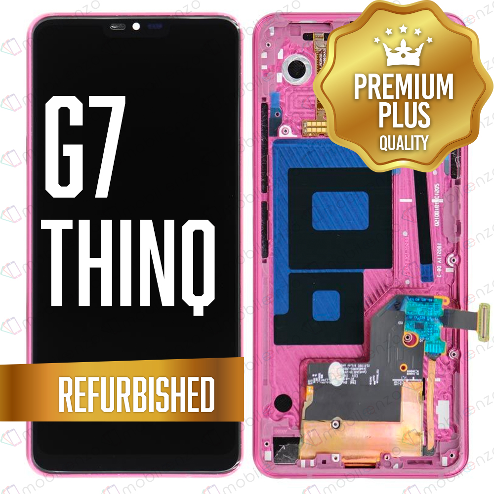 LCD ASSEMBLY WITH FRAME COMPATIBLE FOR LG G7 THINQ / G7 PLUS / G7 ONE (REFURBISHED) (RASPBERRY ROSE)
