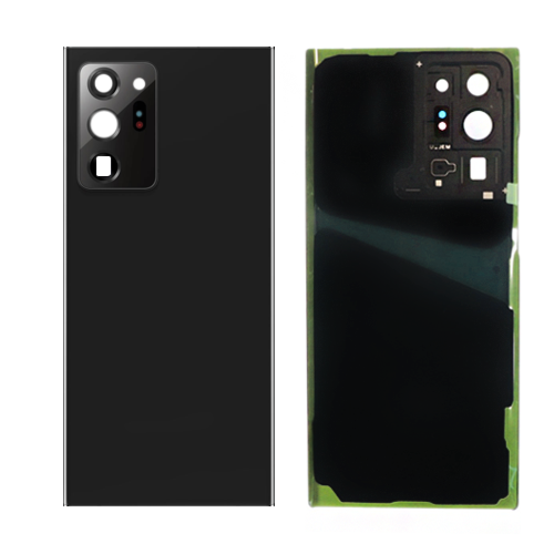 Back Cover Glass With Camera Lens For Samsung Galaxy Note 20 Ultra (No Logo) (BLACK)