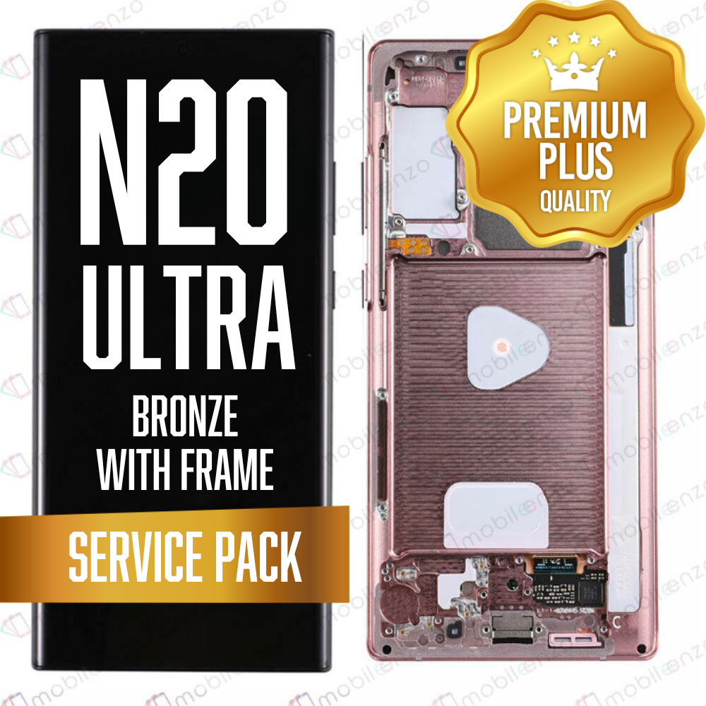 OLED Assembly for Samsung Galaxy Note 20 Ultra 5G (N986) with Frame - Bronze (Service Pack)
