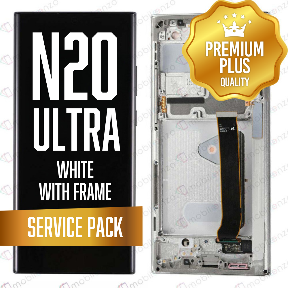 LCD Assembly for Note 20 Ultra 5G with Frame - White (Service Pack)