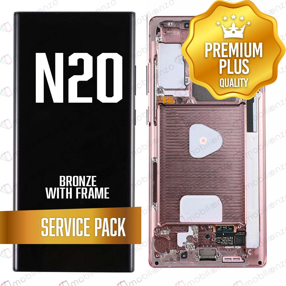 OLED Assembly for Samsung Galaxy Note 20 5G (N981) with Frame - Bronze (Service Pack)