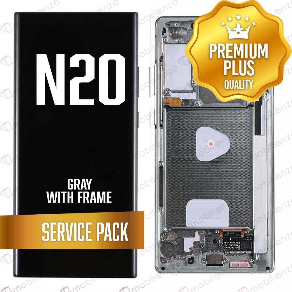 OLED Assembly for Samsung Galaxy Note 20 5G (N981) with Frame - Gray (Service Pack)