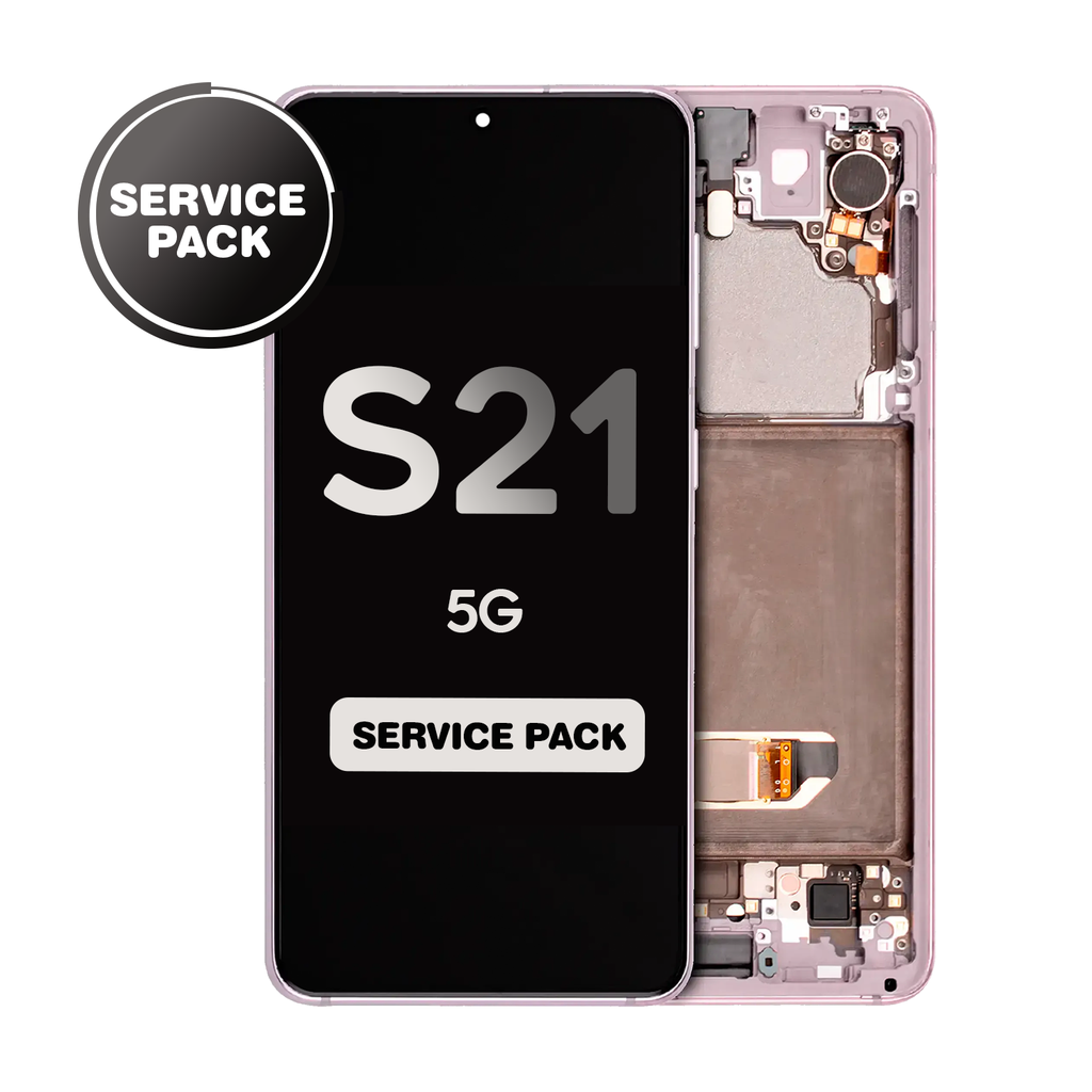 OLED Assembly for Samsung Galaxy S21 5G (G991) with Frame - Phantom Pink (Service Pack)