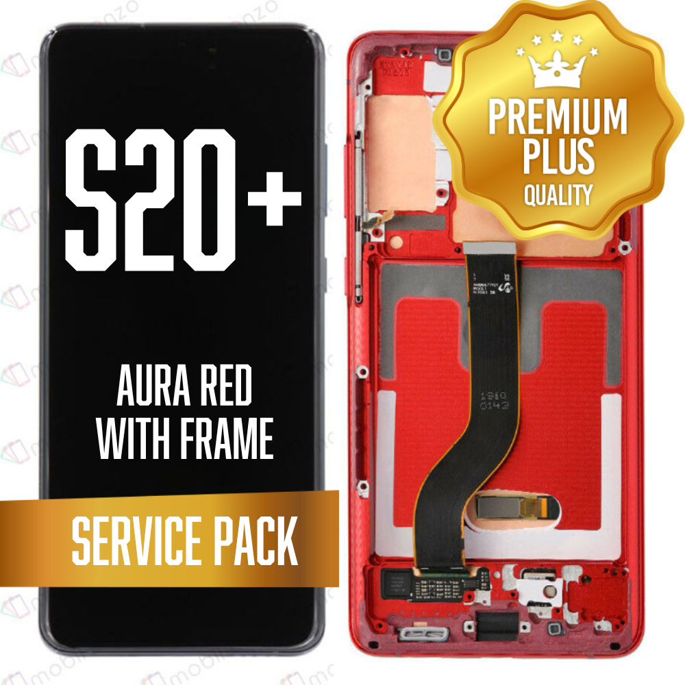 OLED Assembly for Samsung Galaxy S20 Plus / 5G With Frame - Aura Red (Service Pack)
