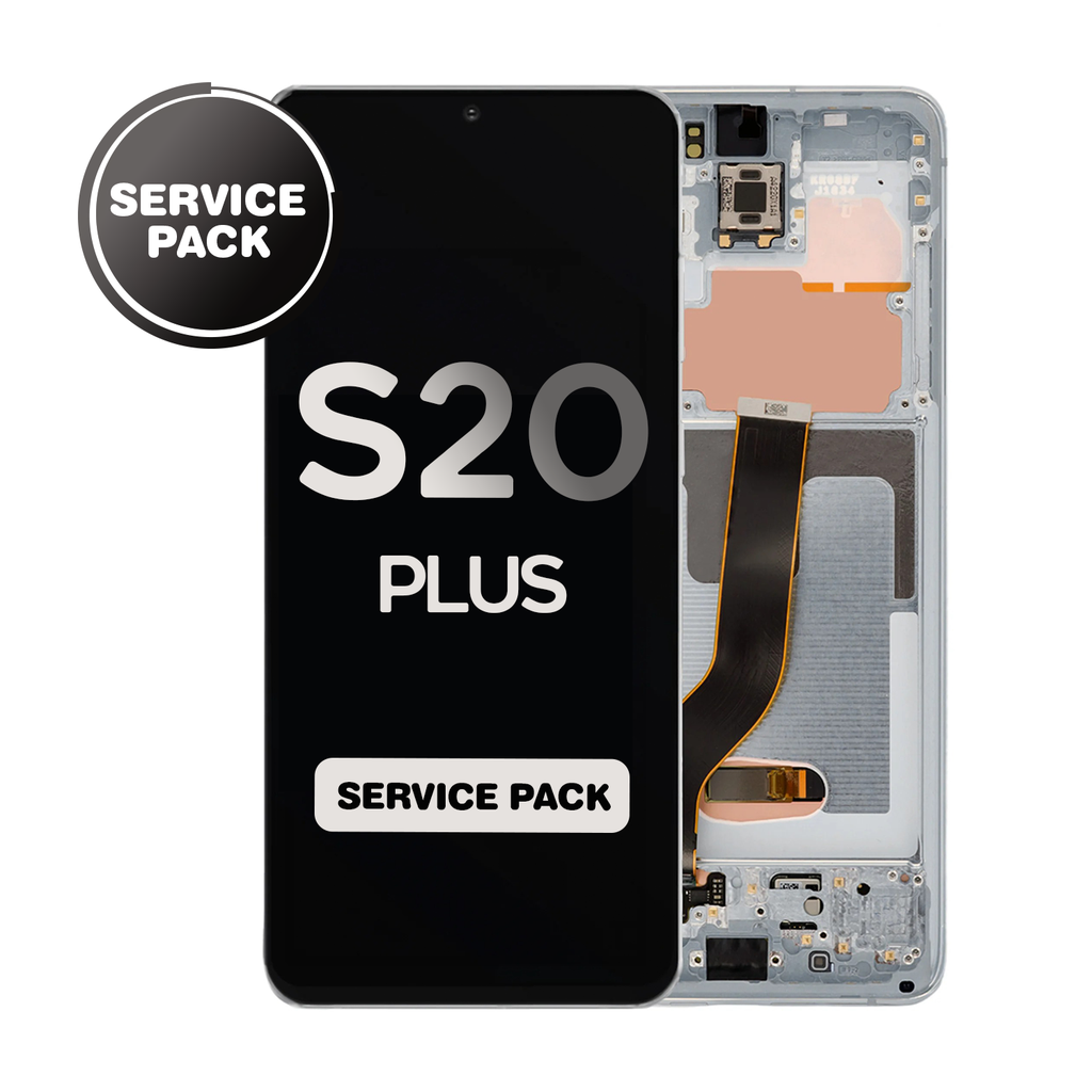 OLED Assembly for Samsung Galaxy S20 Plus 5G (G985 / G986) with Frame - Cloud White (Service Pack)