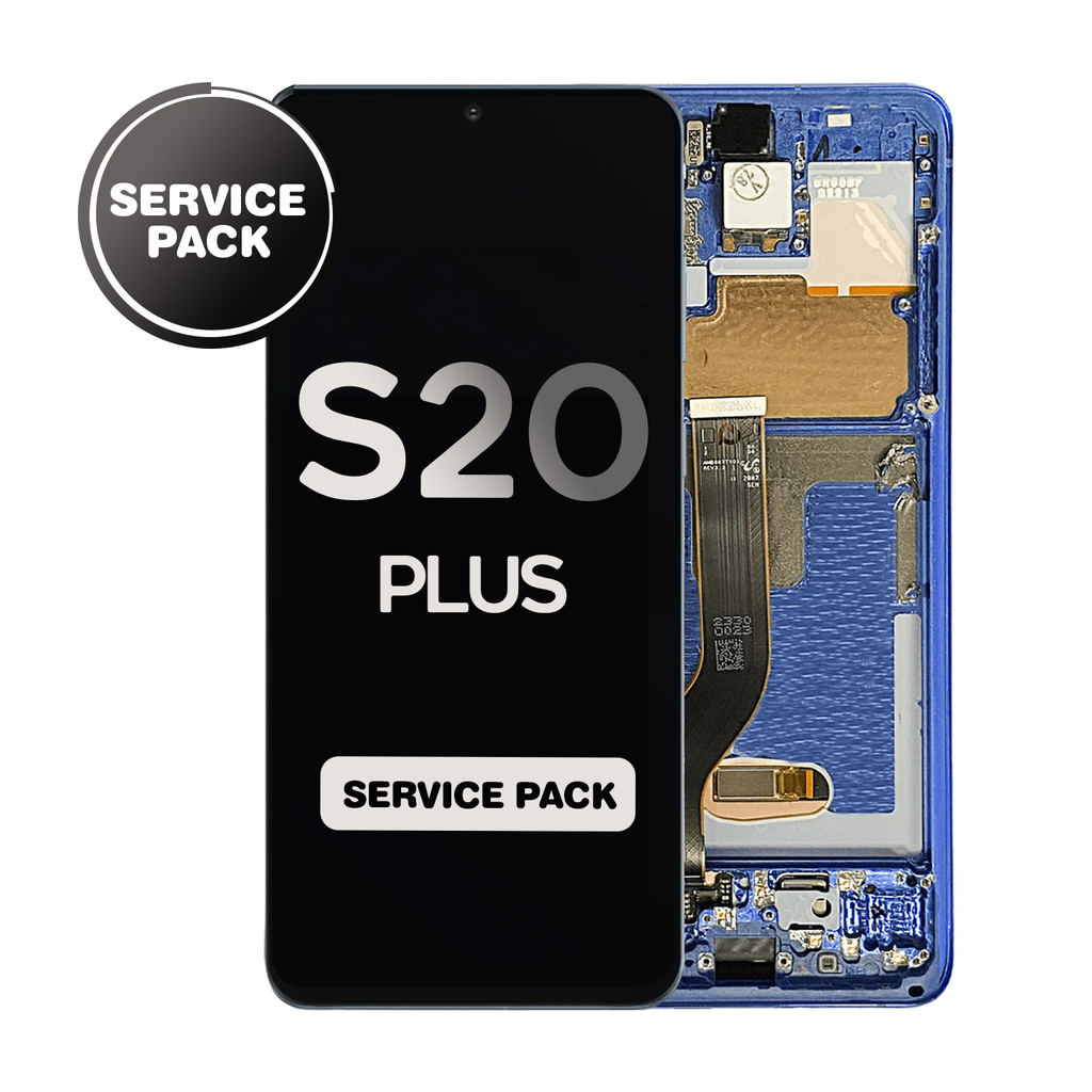 OLED Assembly for Samsung Galaxy S20 Plus 5G (G985 / G986) with Frame - Aura Blue (Service Pack)