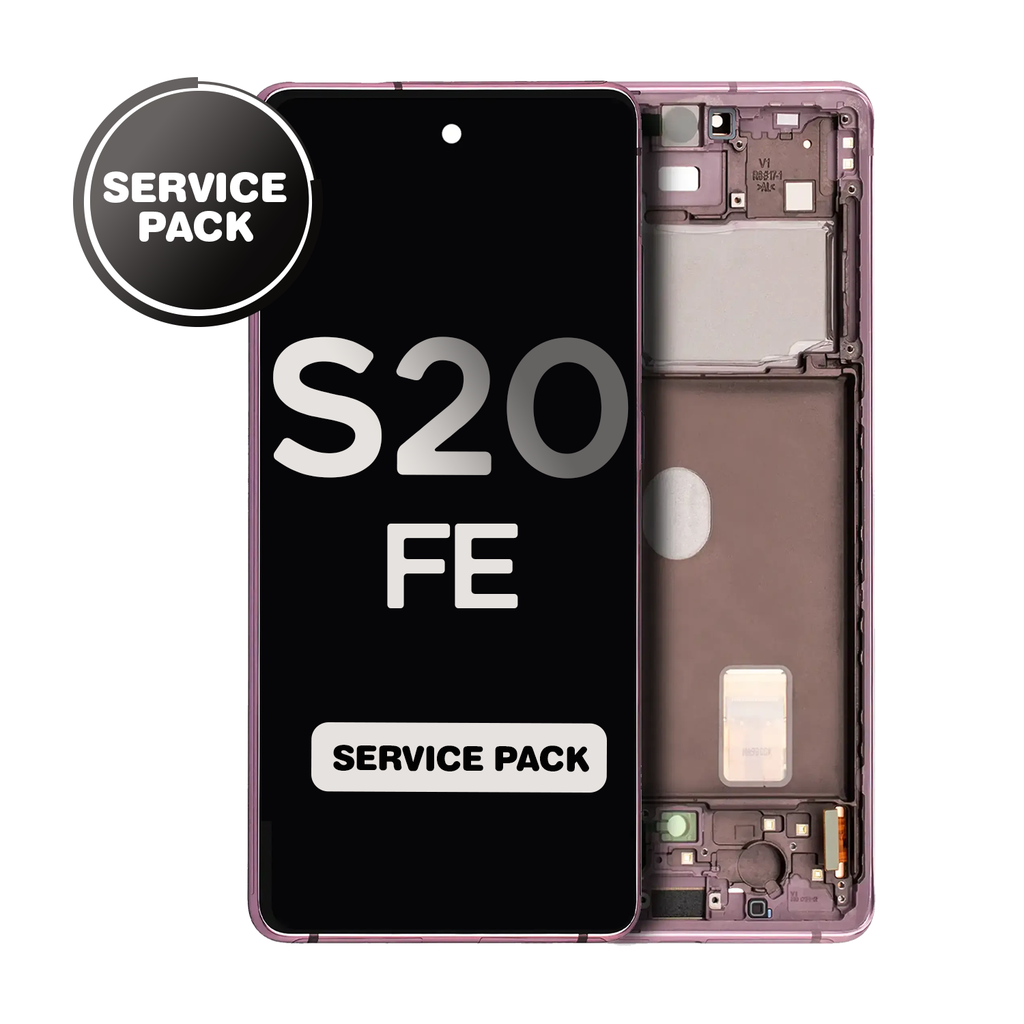OLED Assembly for Samsung Galaxy S20 FE (G781) / 5G with Frame - Cloud Lavender (Service Pack)