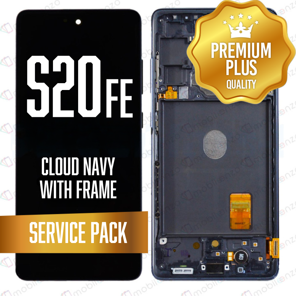 OLED Assembly for Samsung Galaxy S20 FE / 5G With Frame - Cloud Navy (Service Pack)