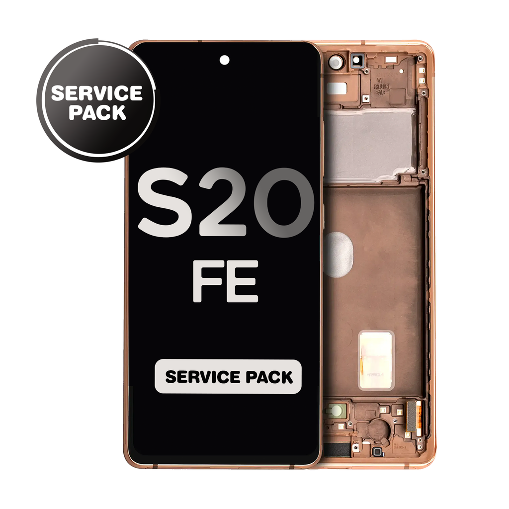 OLED Assembly for Samsung Galaxy S20 FE (G781) / 5G with Frame - Cloud Orange (Service Pack)
