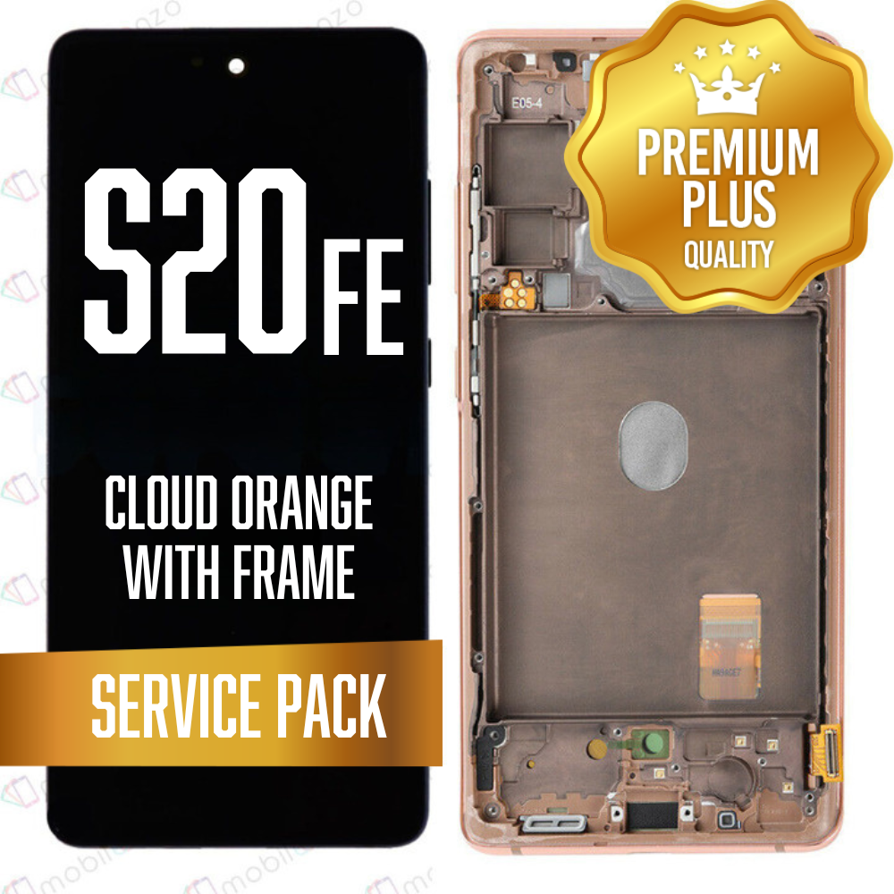 OLED Assembly for Samsung Galaxy S20 FE / 5G With Frame - Cloud Orange (Service Pack)