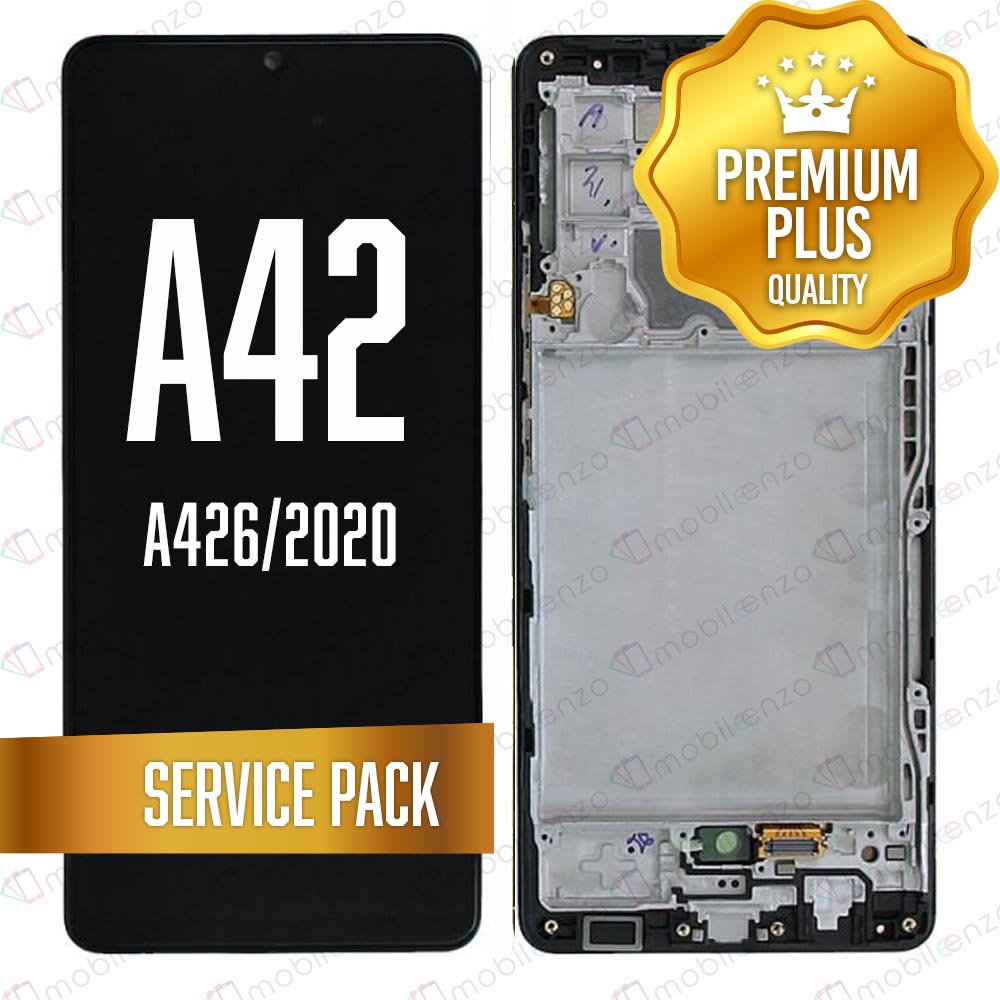 OLED Assembly For Samsung Galaxy A42 5G (A426/2020) with Frame - Black (Service Pack)