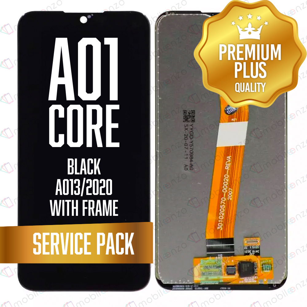 LCD Assembly for Galaxy A01 Core (A013/2020) with Frame - Black (Service Pack)