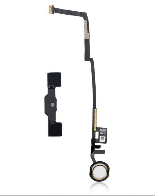 Home Button With Flex Cable For iPad 5 (2017) / iPad 6 (2018 ) (Gold) (Biometrics May Not Work) (Premium)