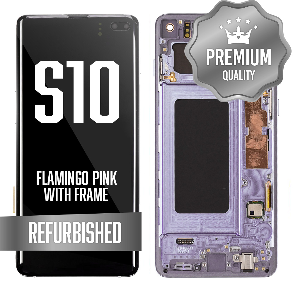 LCD for Samsung Galaxy S10 With Frame Flamingo Pink (Refurbished)