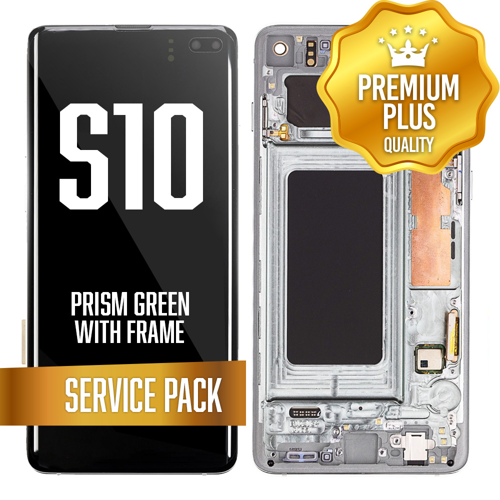 OLED Assembly for Samsung Galaxy S10 With Frame - Prism Green (Service Pack)