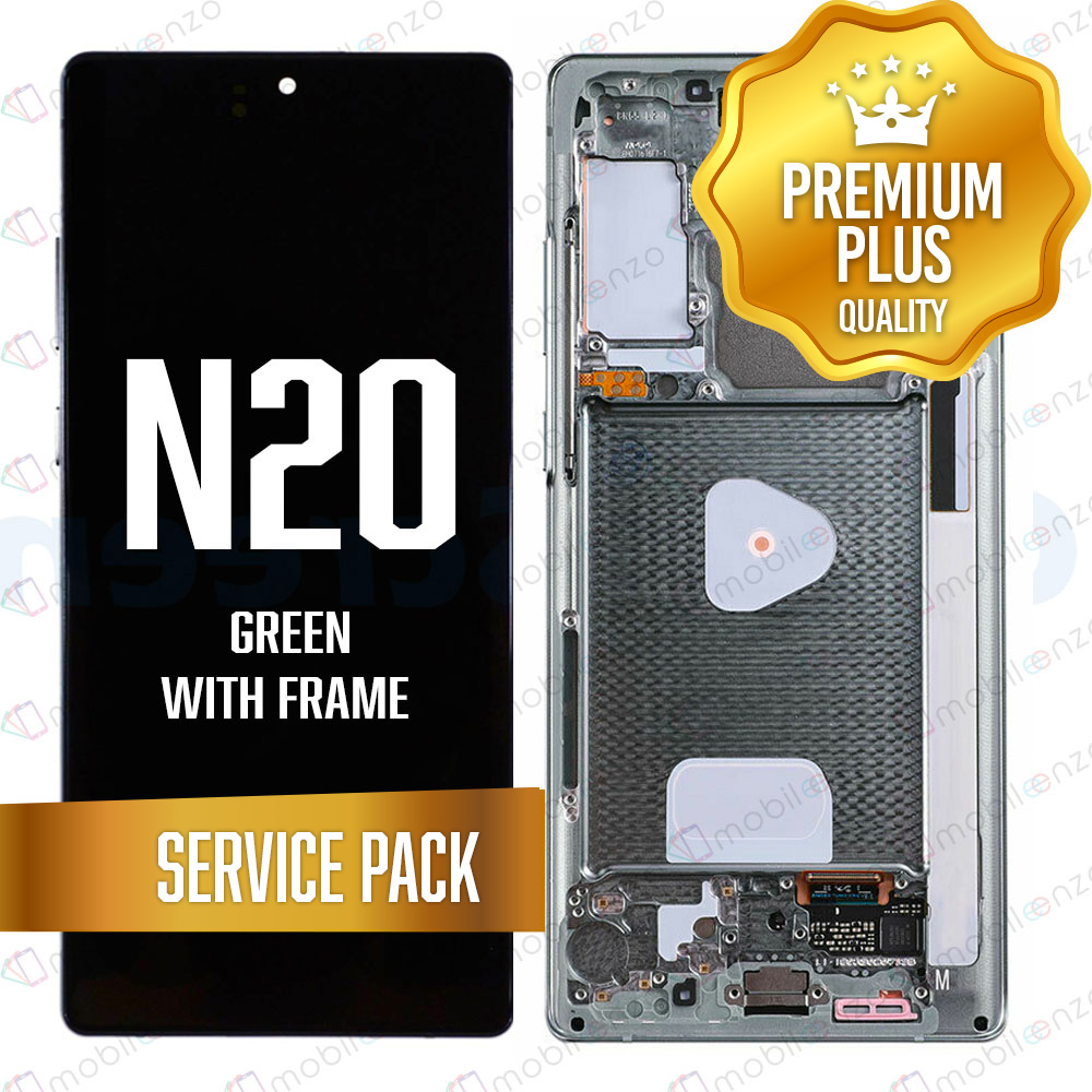 OLED Assembly for Samsung Galaxy Note 20 5G (N981) with Frame - Green (Service Pack)