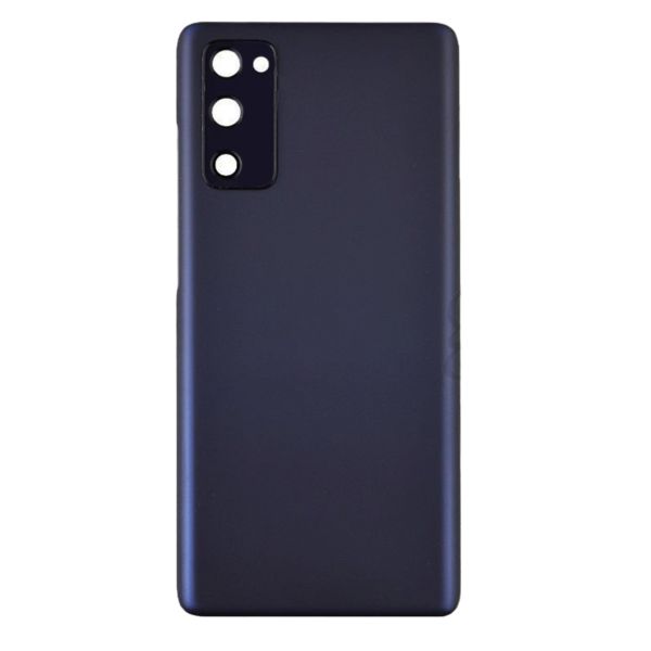 Back Cover Glass With Camera Lens For Samsung Galaxy S20 FE 5G (No Logo) (Blue)