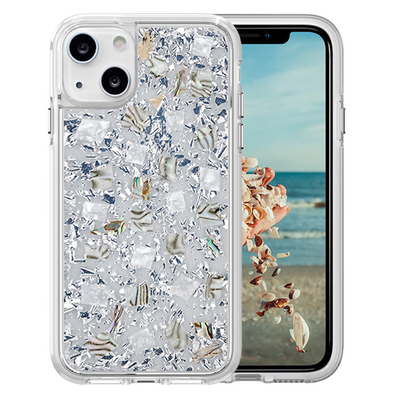 Real Flower Protector Case for IPhone 13 (6.1) - Silver