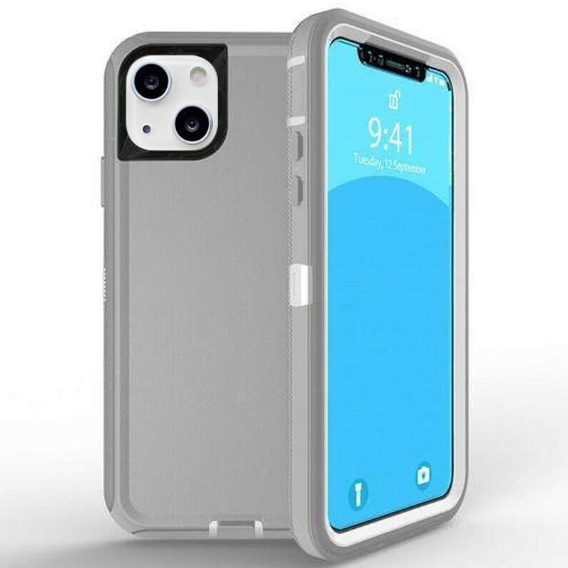DualPro Protector Case for IPhone 13 Mini (5.4) - Gray & White