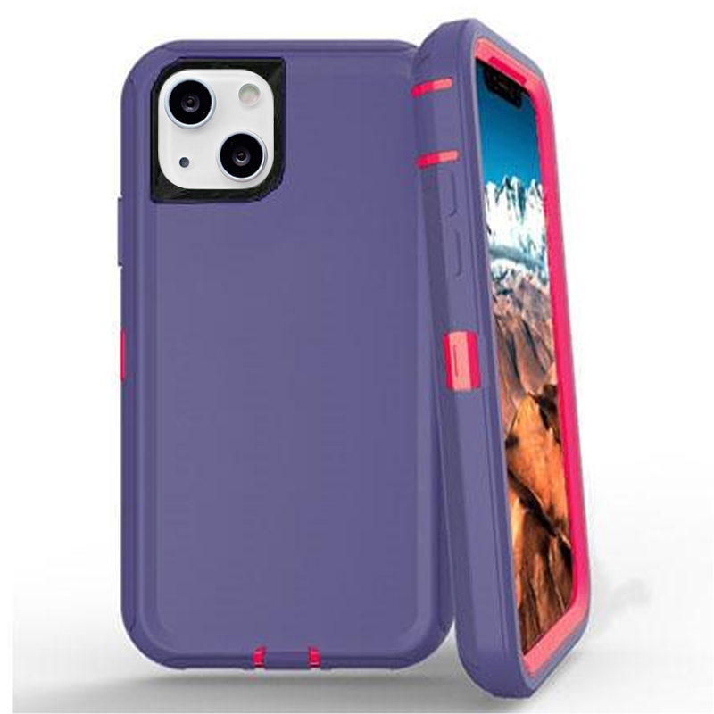 DualPro Protector Case for IPhone 13 Mini (5.4) - Purple & Hot Pink