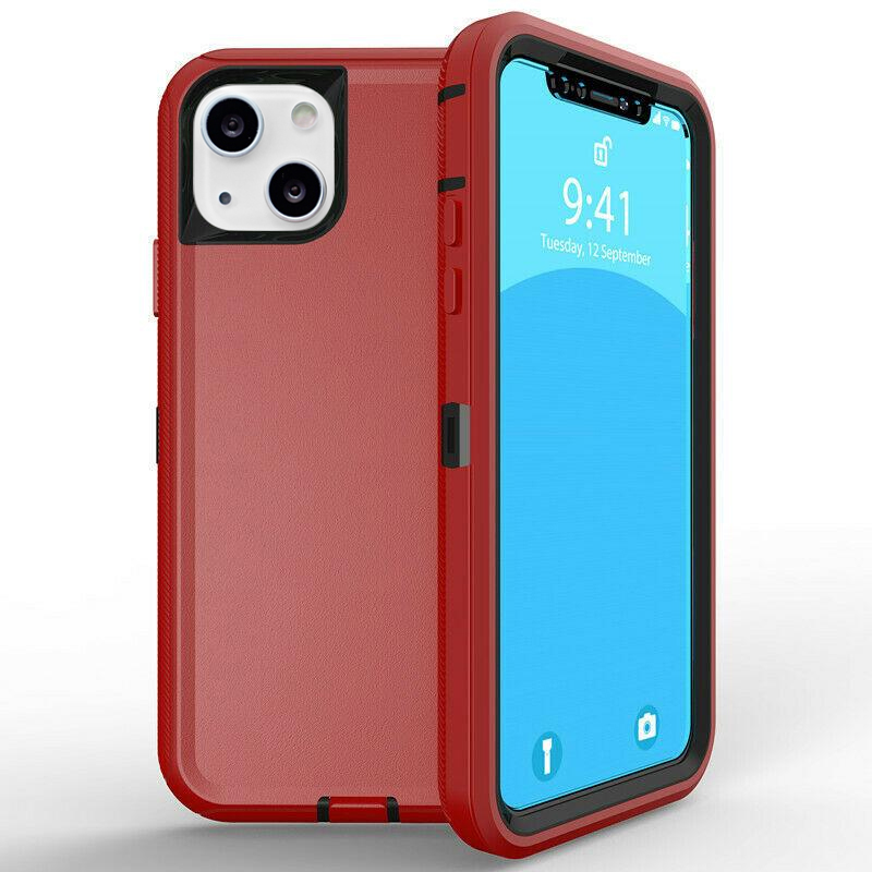 DualPro Protector Case for IPhone 13 Mini (5.4) - Red & Black