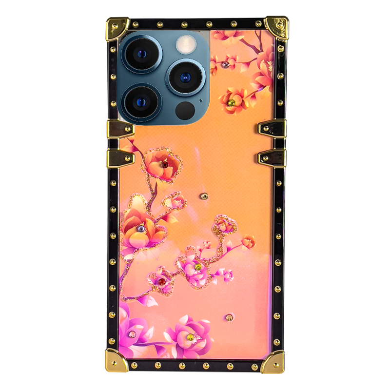 Luxury Trunk Case for Iphone 13 - Cherry Blossom
