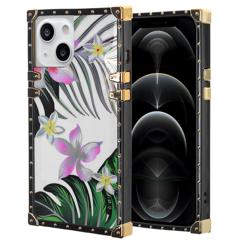 Luxury Trunk Case for Iphone 13 - Monstera