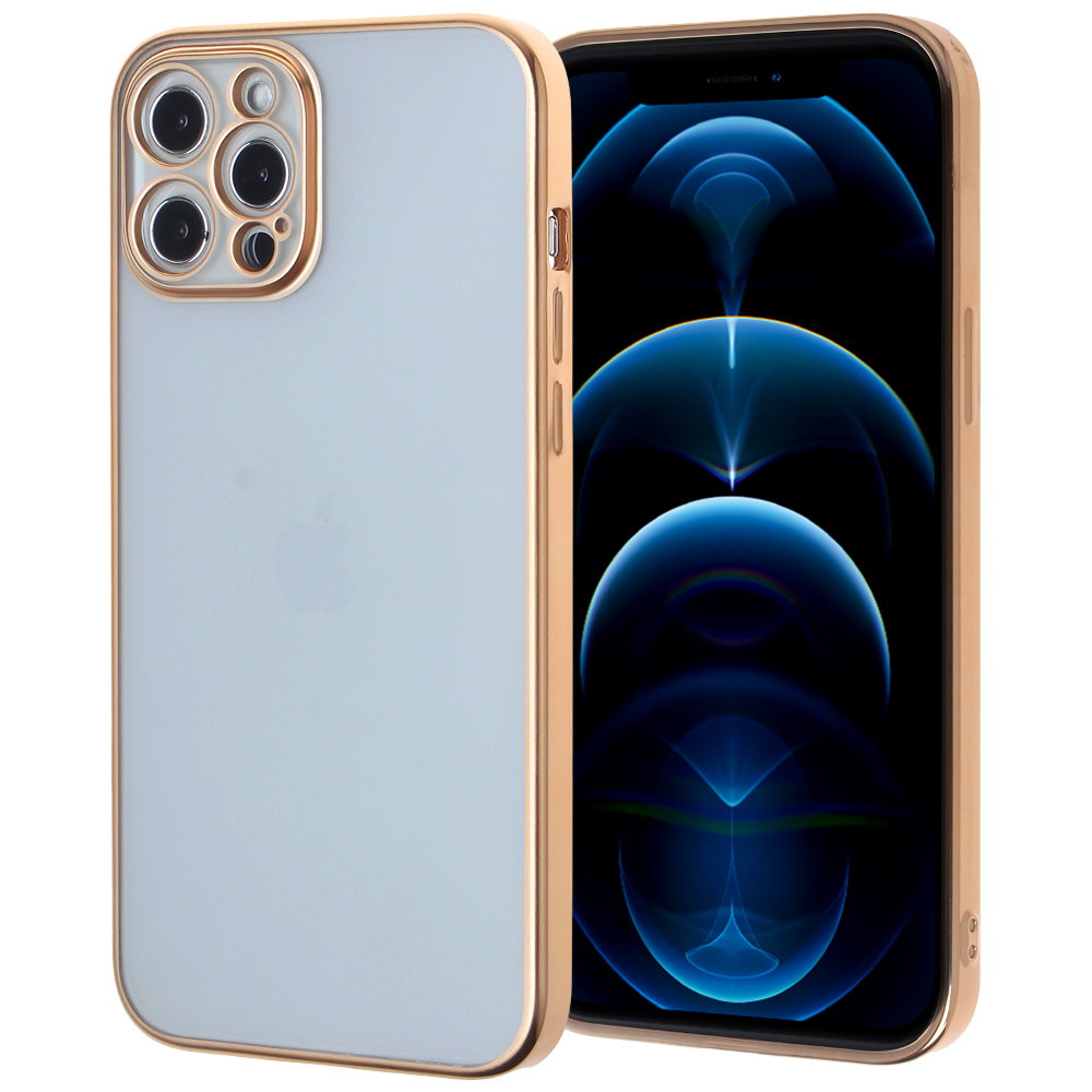 Matte Clear Color Edge Case for iPhone 13 - Gold