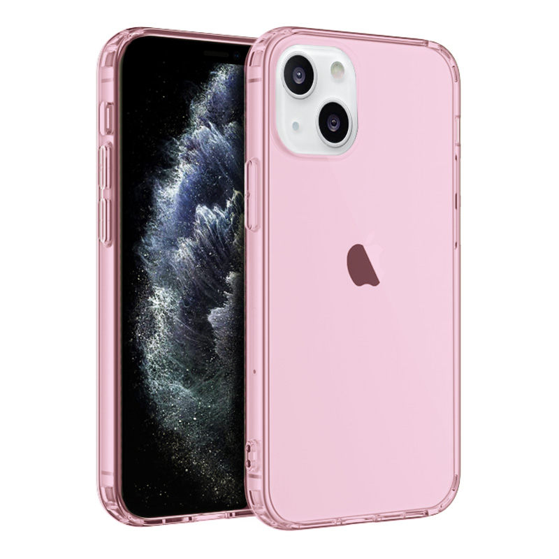Transparent Color Case for iPhone 13 - Pink
