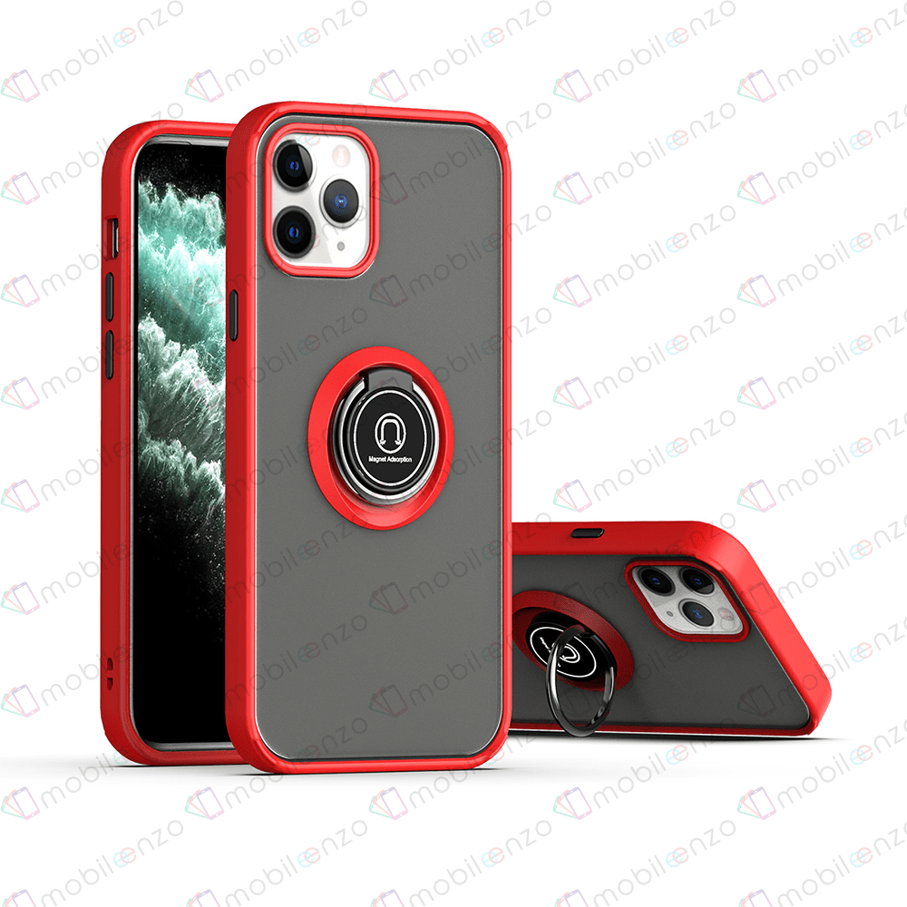 Matte Ring Case for iPhone 13 Pro - Red
