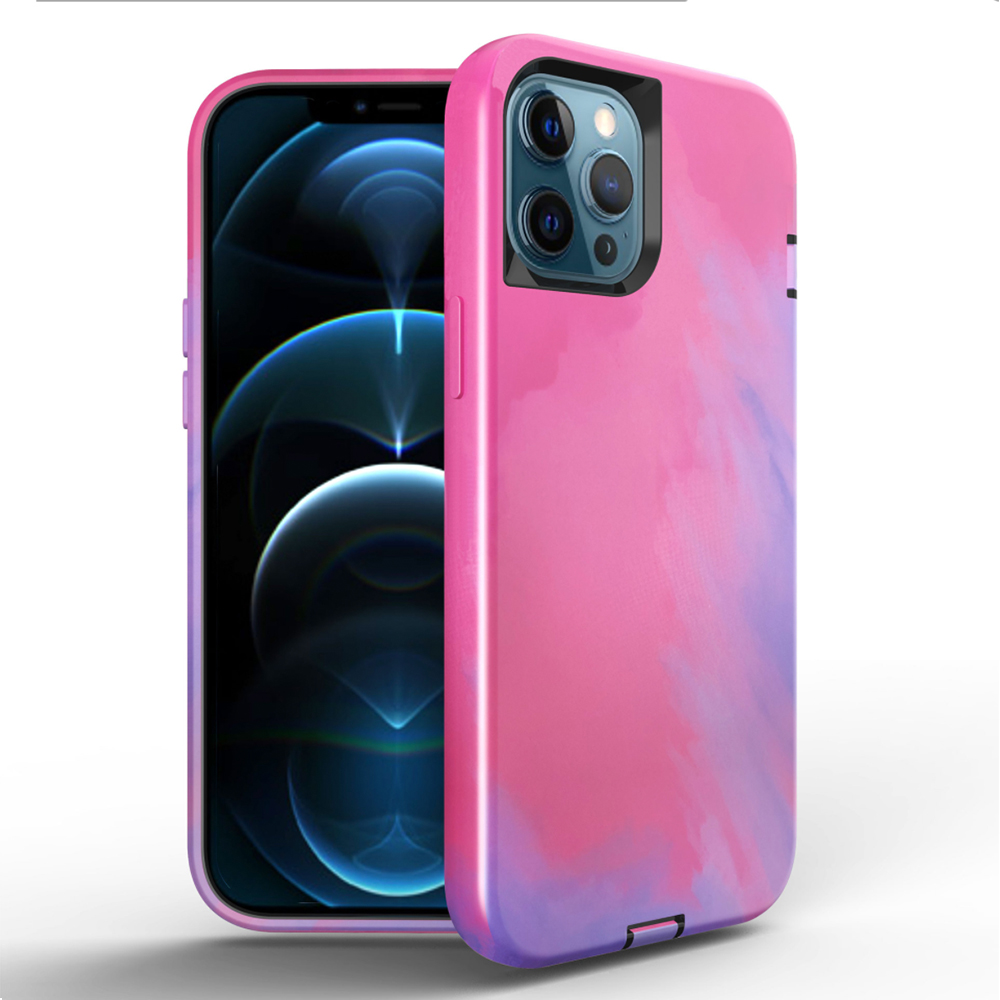 Slim Dual Protector Case for iPhone 13 Pro - Abstract Pink