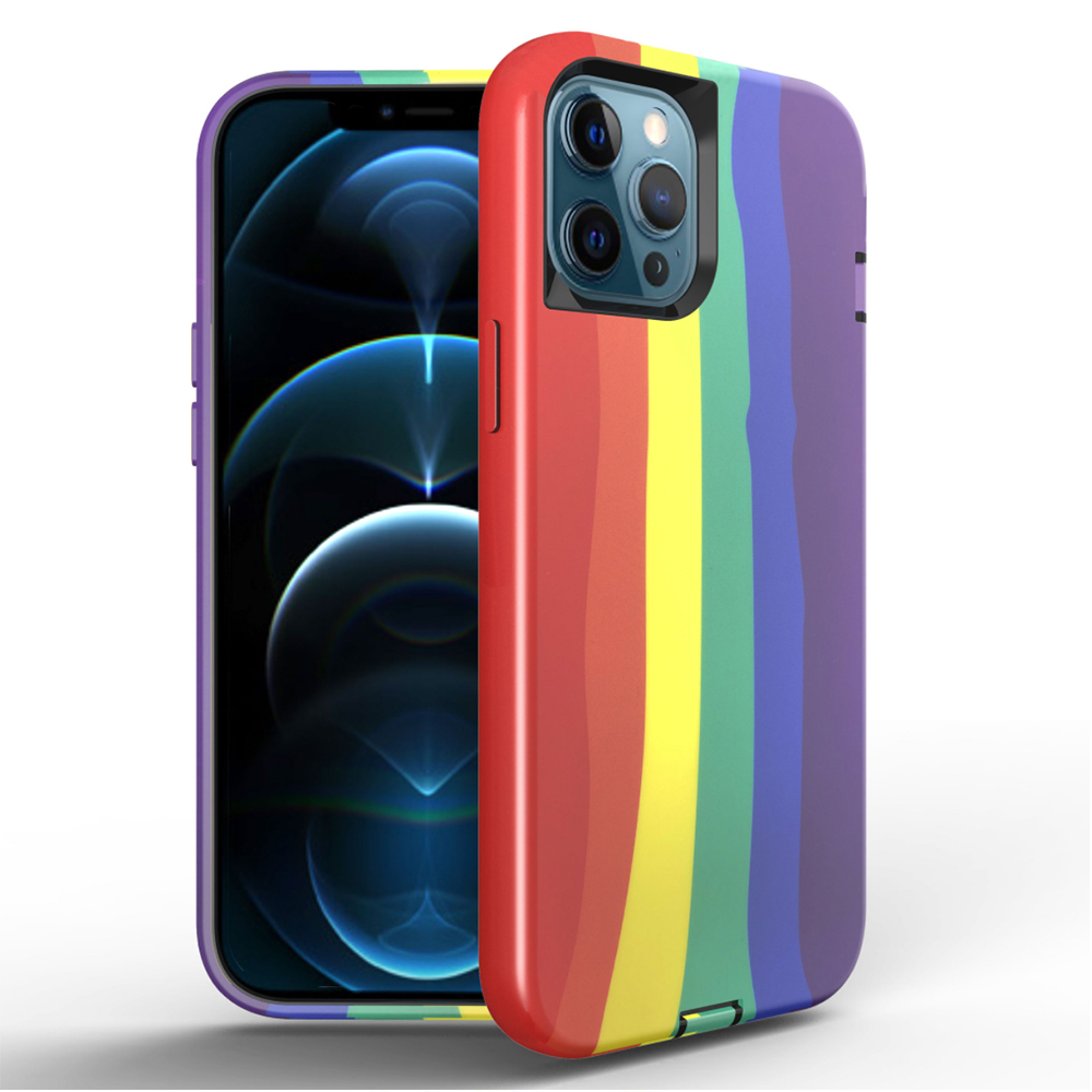 Slim Dual Protector Case for iPhone 13 Pro - Rainbow B