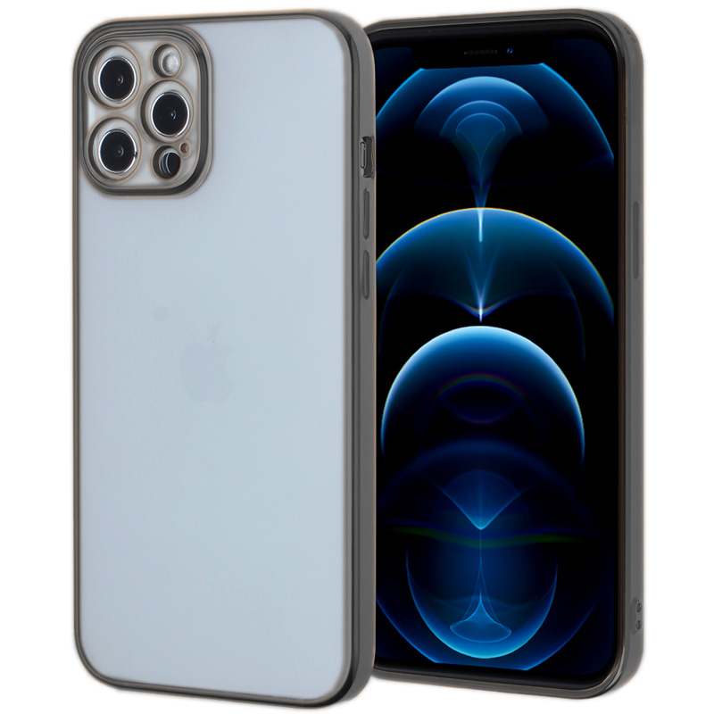 Matte Clear Color Edge Case for iPhone 13 Pro Max - Black