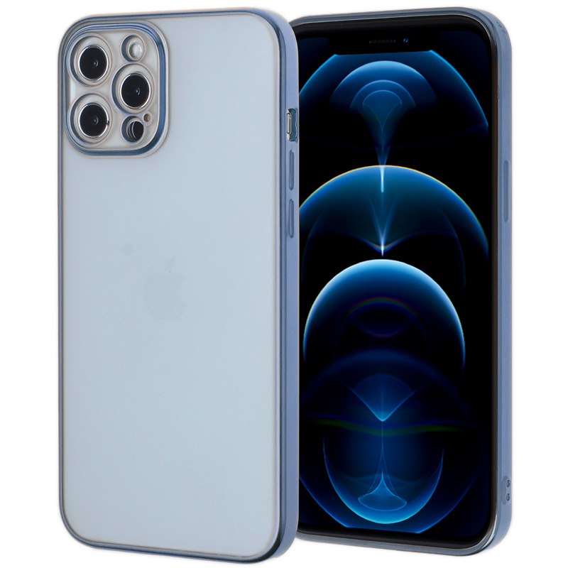 Matte Clear Color Edge Case for iPhone 13 Pro Max - Dark Blue