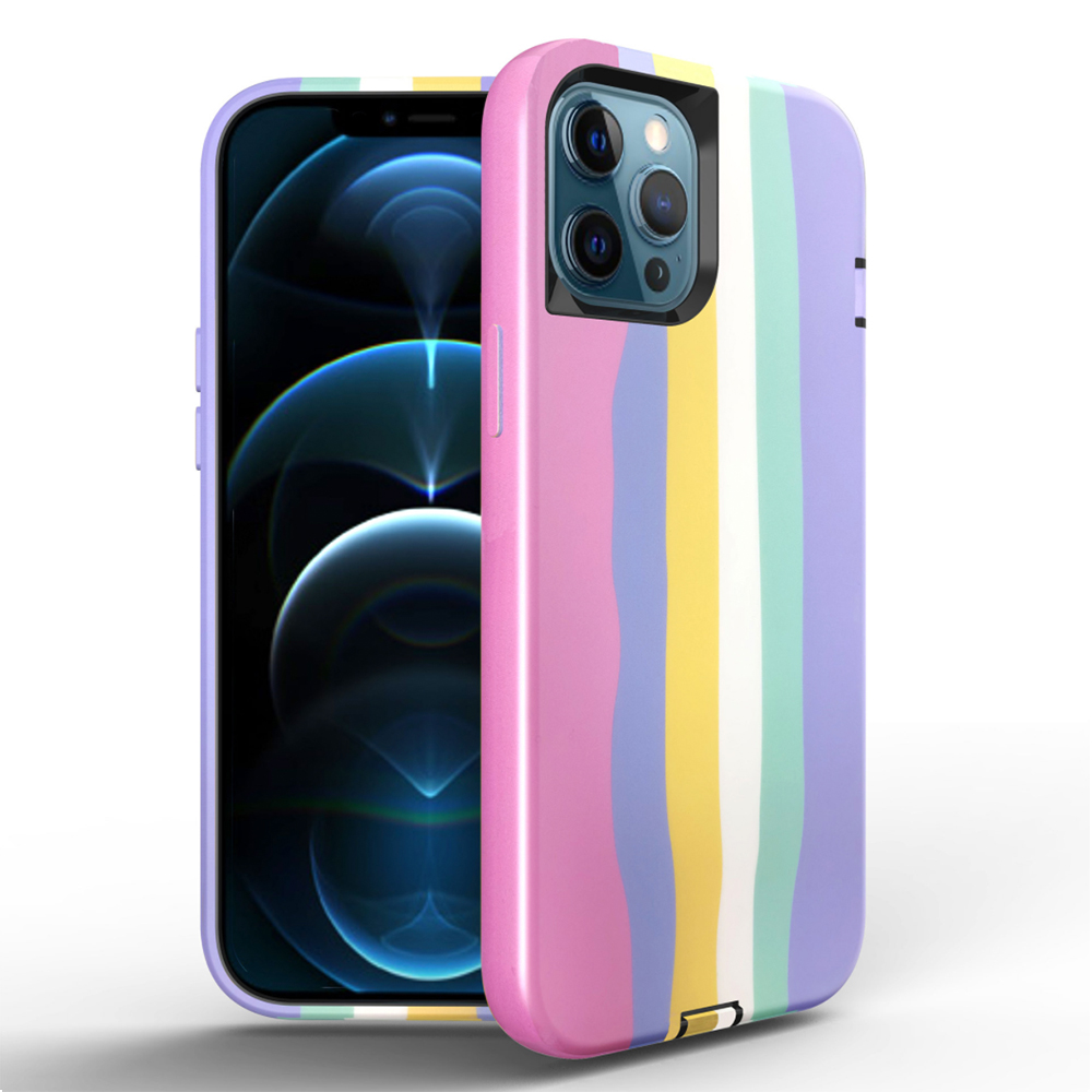Slim Dual Protector Case for iPhone 13 Pro Max - Rainbow A