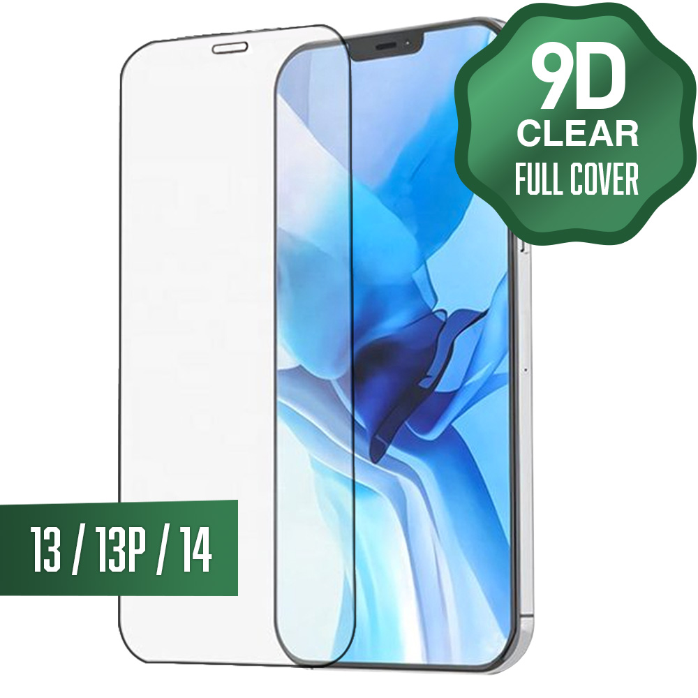 9D Tempered Glass for iPhone 16e / 14 / 13 / 13 Pro (6.1") (1Pc.)