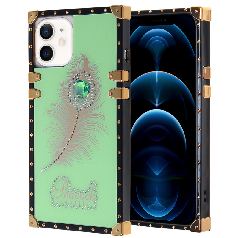 Luxury Beautiful Trunk Case for Iphone 12 - Light Green