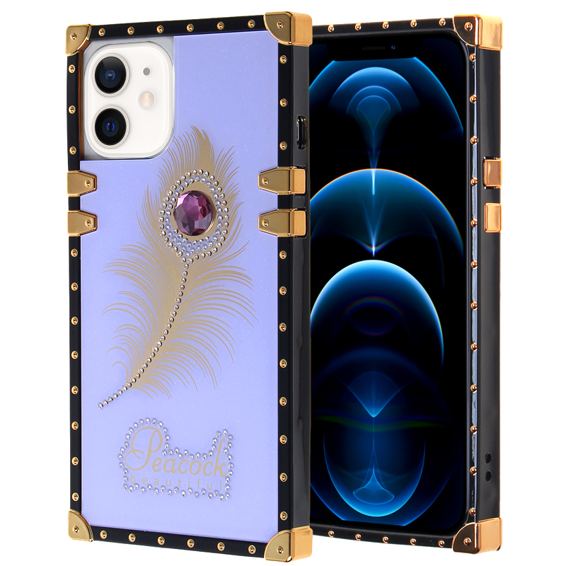 Luxury Beautiful Trunk Case for Iphone 12 - Light Purple