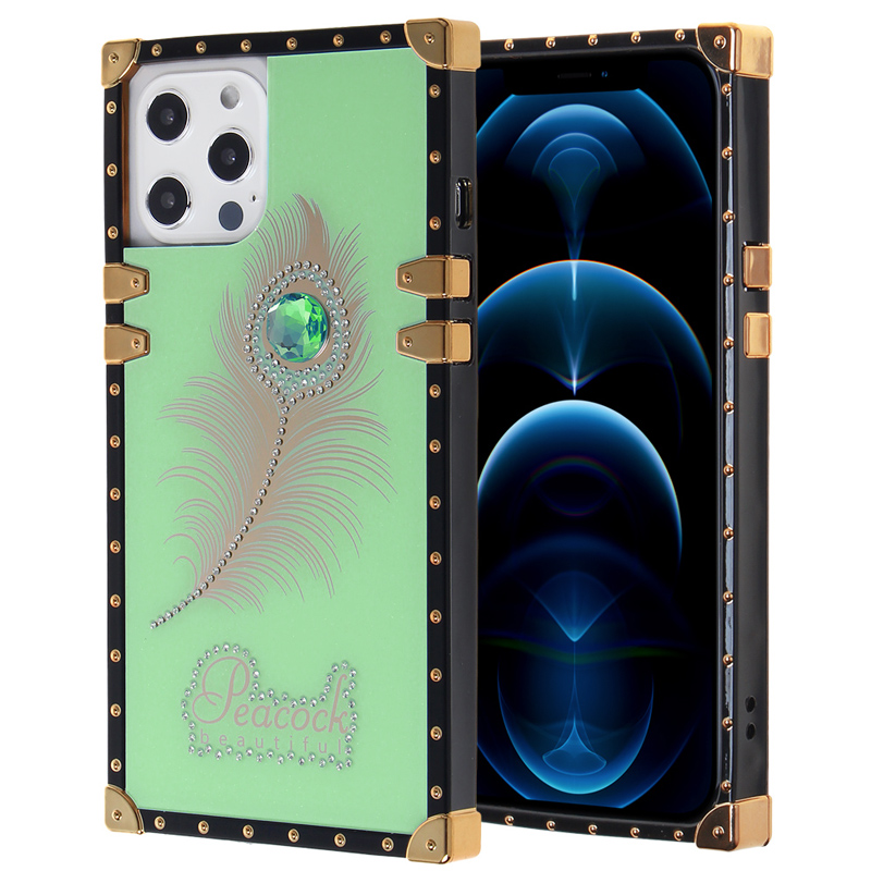 Luxury Beautiful Trunk Case for Iphone 12 Pro Max - Light Green